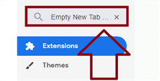 Empty New Tab Page
