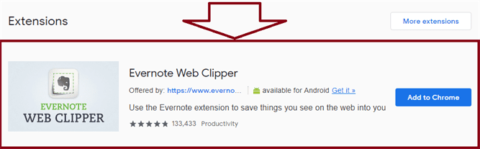 insdtlal evernote web clipper chrome extension