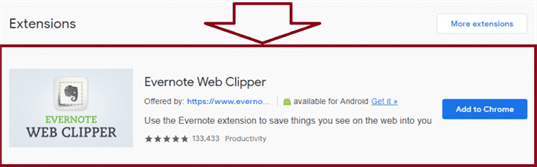 evernote web clipper chrome web store