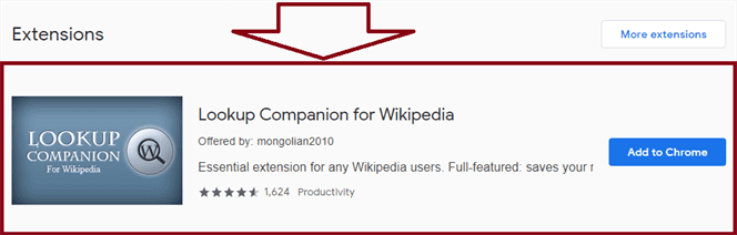 Lookup Companion for Wikipedia