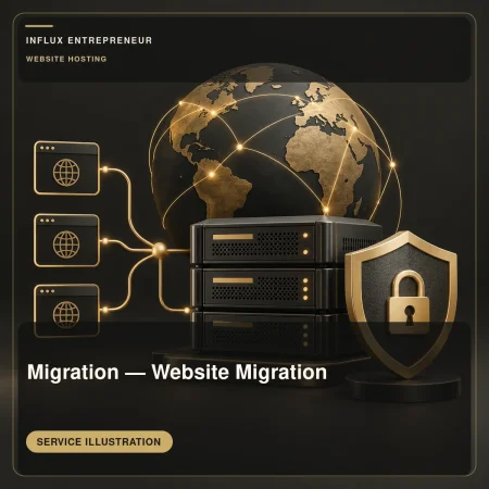 Illustrative cover for Migration — Website Migration, in the Website hosting and setup category.