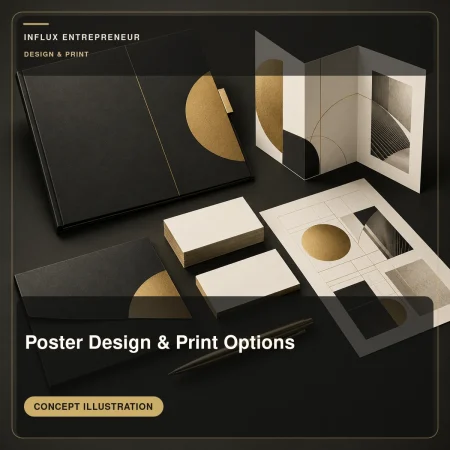 Illustrative cover for Poster Design & Print Options, in the Design and print category.