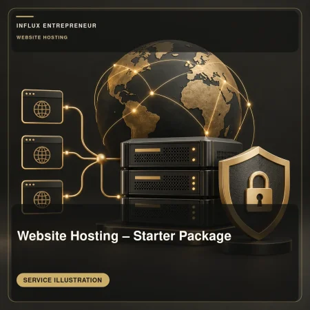 Illustrative cover for Website Hosting – Starter Package, in the Website hosting and setup category.