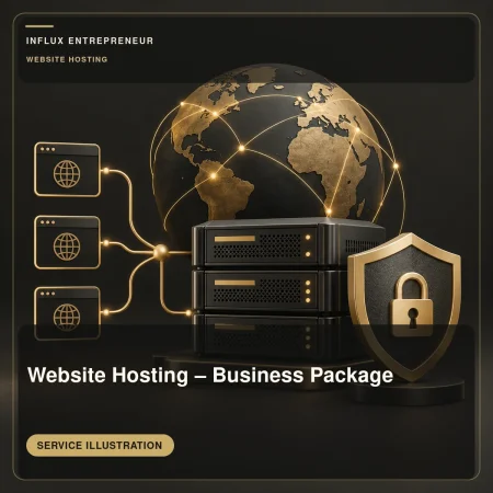 Illustrative cover for Website Hosting – Business Package, in the Website hosting and setup category.