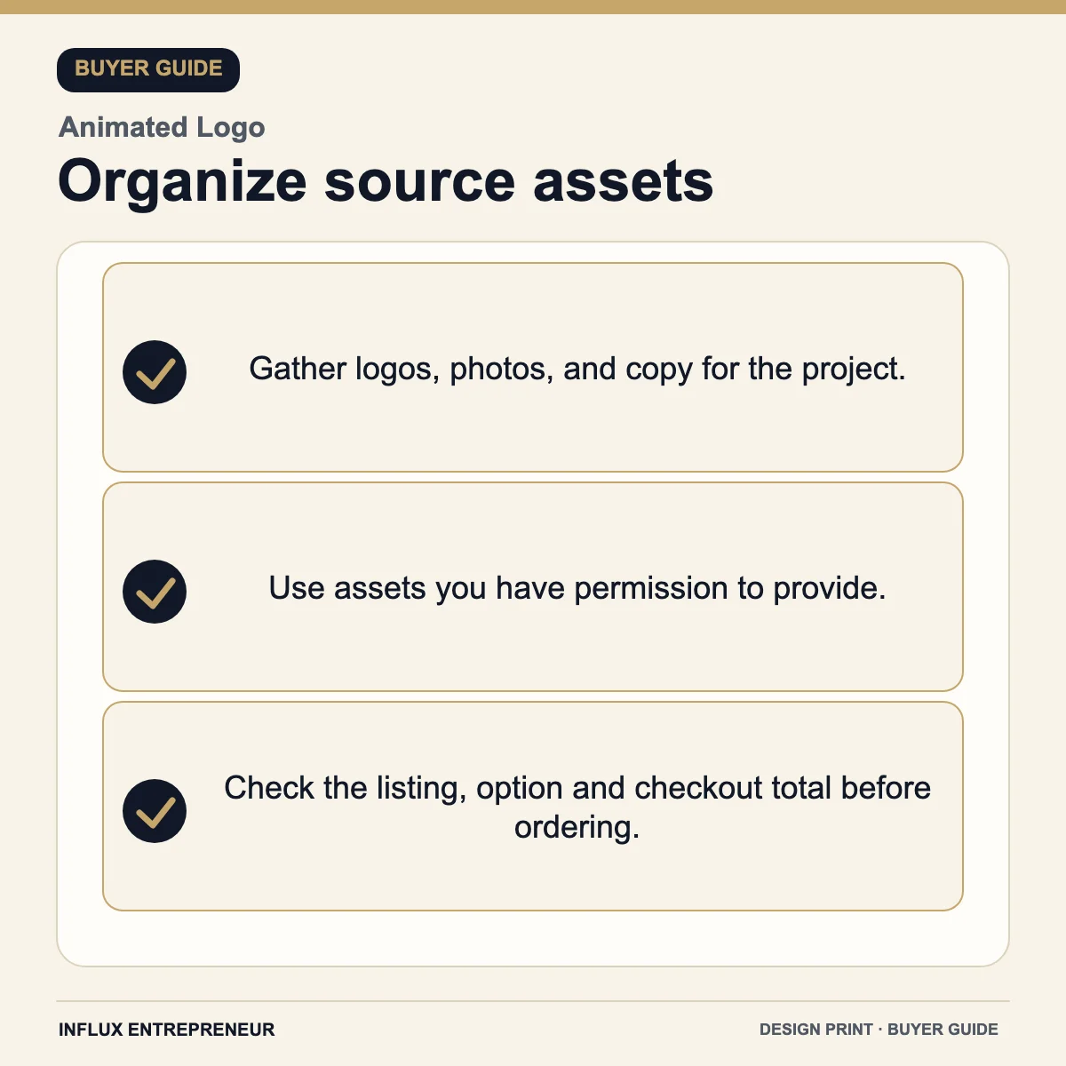 Design and print service infographic: Organize source assets