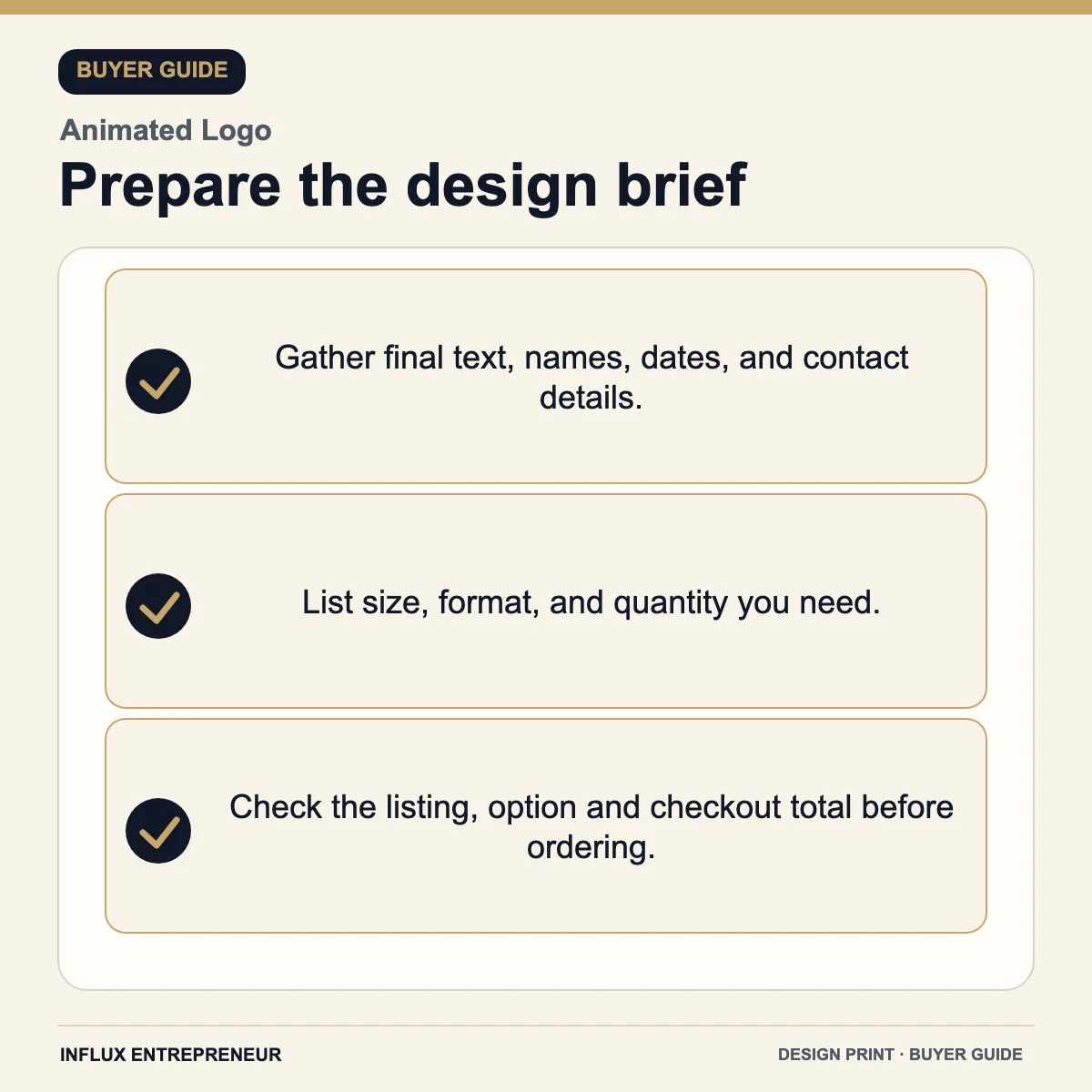 Design and print service infographic: Prepare the design brief