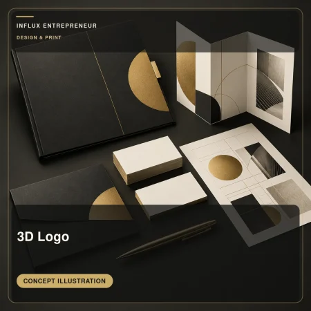 Illustrative cover for 3D Logo, in the Design and print category.