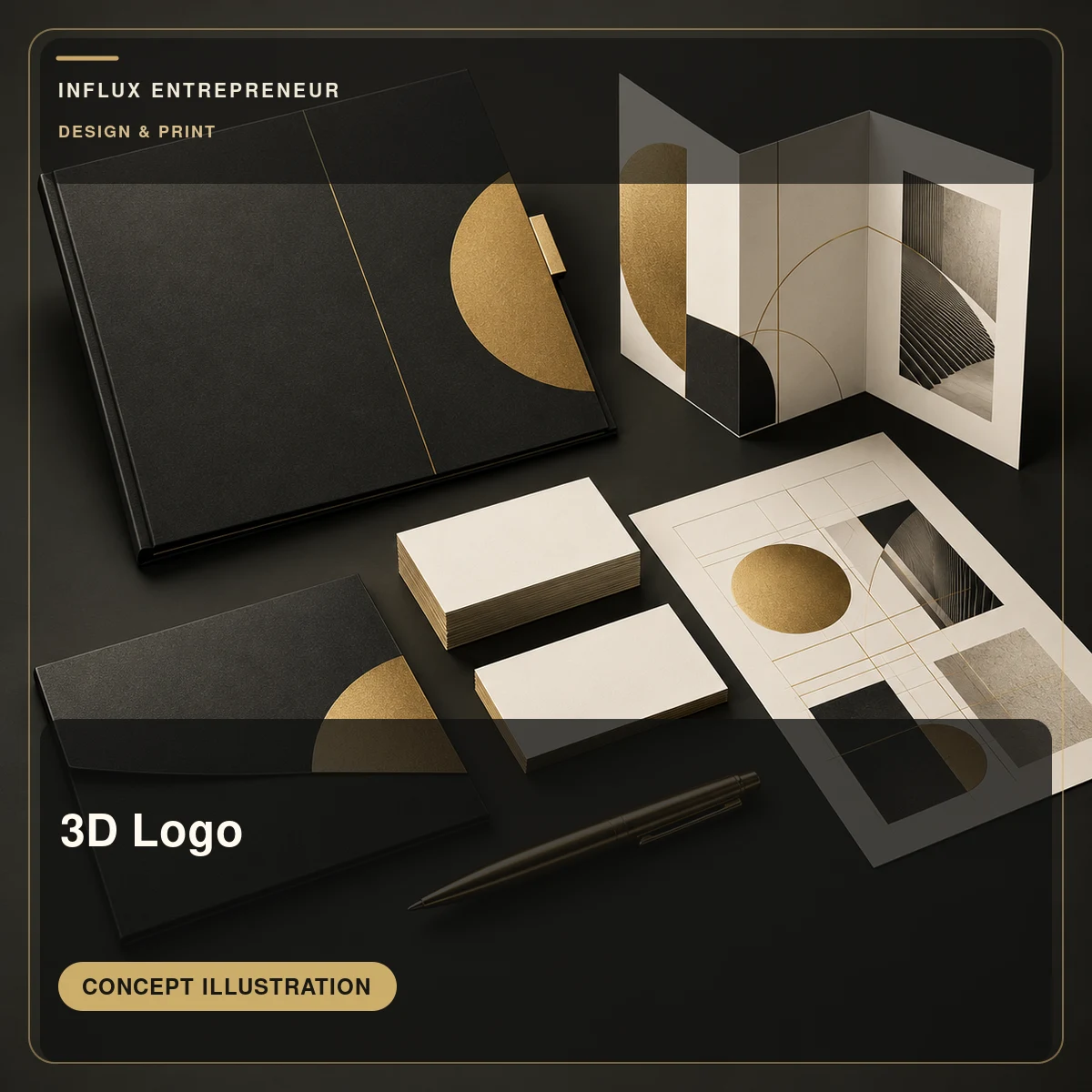 Illustrative cover for 3D Logo, in the Design and print category.