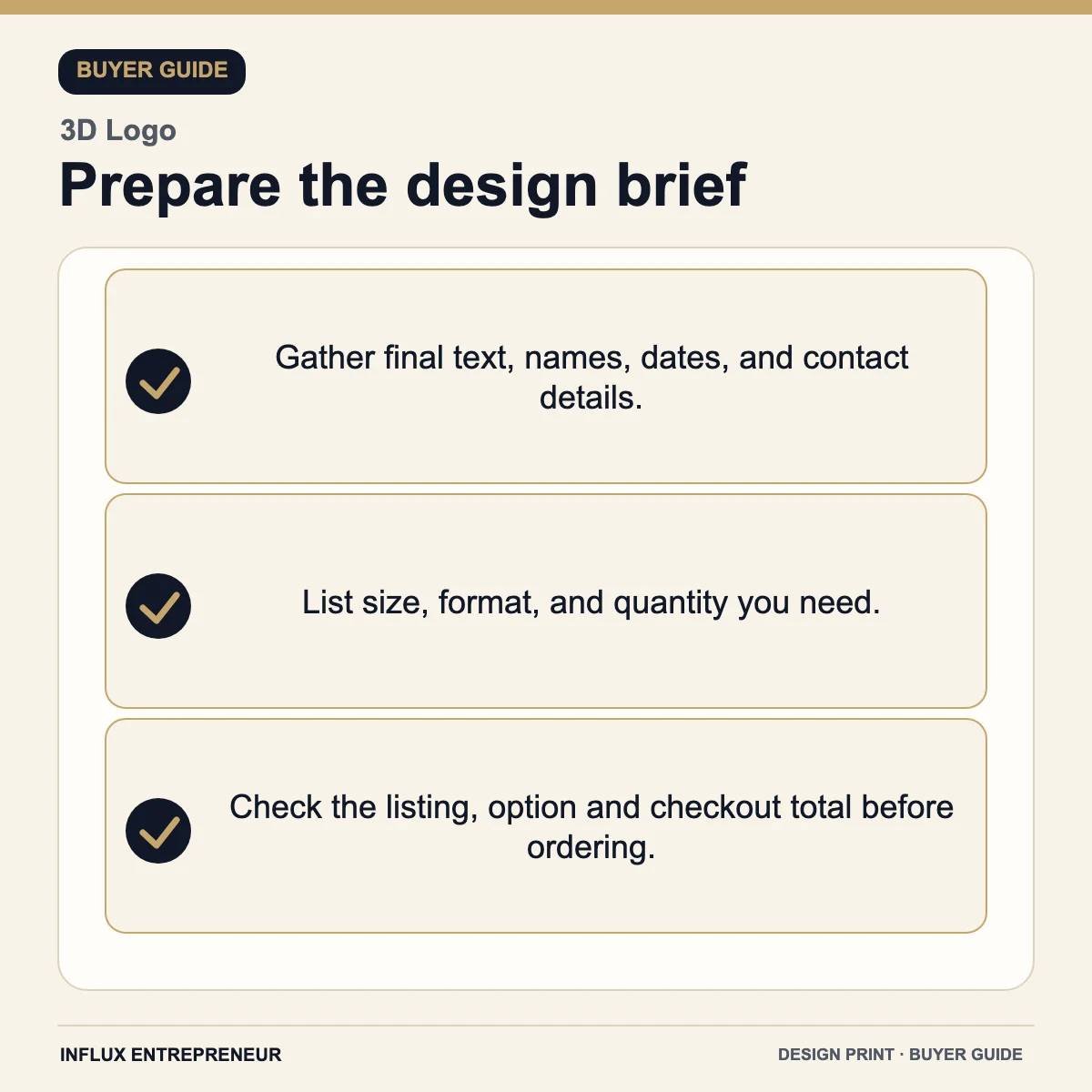 Design and print service infographic: Prepare the design brief