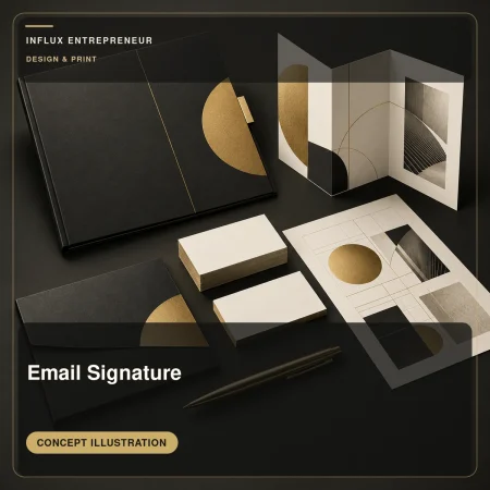 Illustrative cover for Email Signature, in the Design and print category.