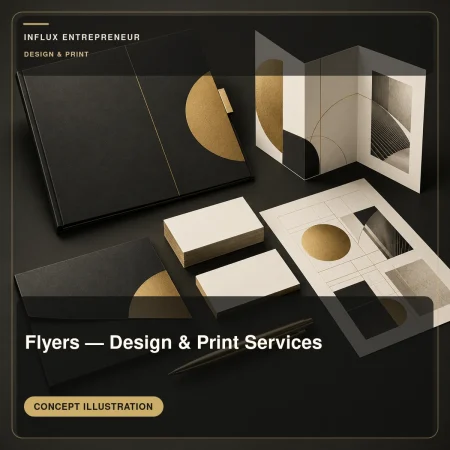 Illustrative cover for Flyers — Design & Print Services, in the Design and print category.