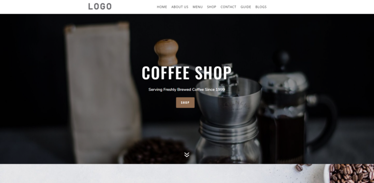Coffee Shop template preview