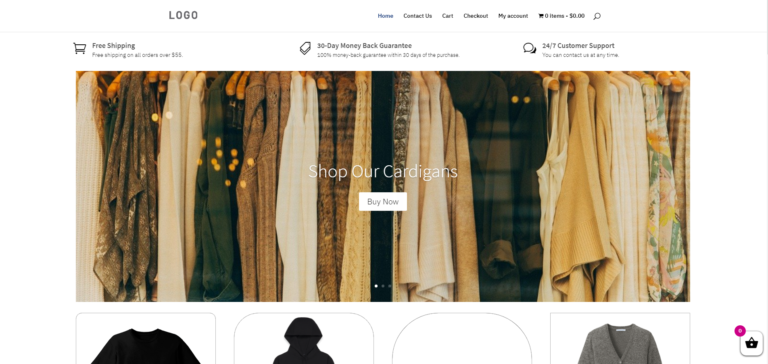 Online Store template preview