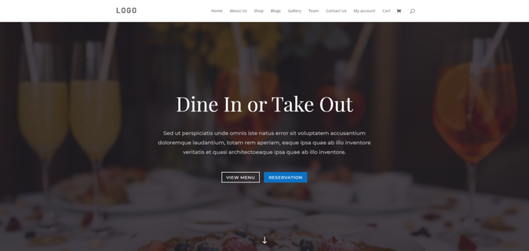 Restaurant template preview