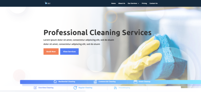 Cleaning Company | Influx Plus template preview