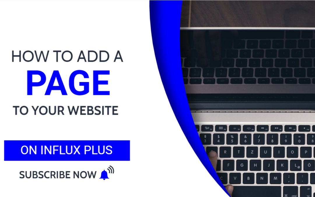 How to add a page using Divi on Influx Plus