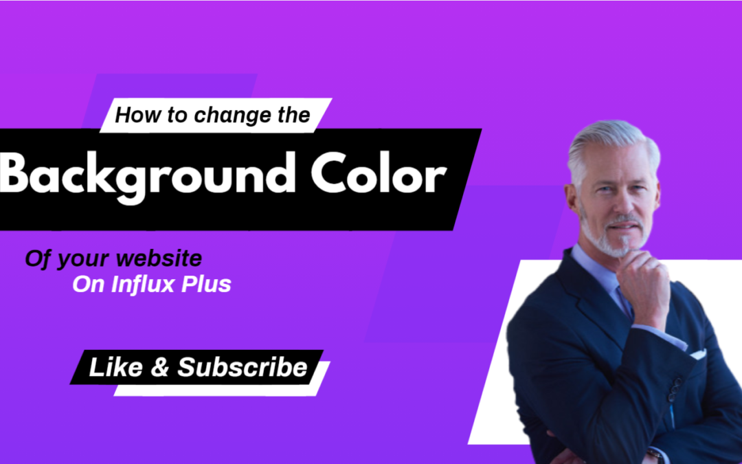 How to change the background color of your website on Influx Plus
