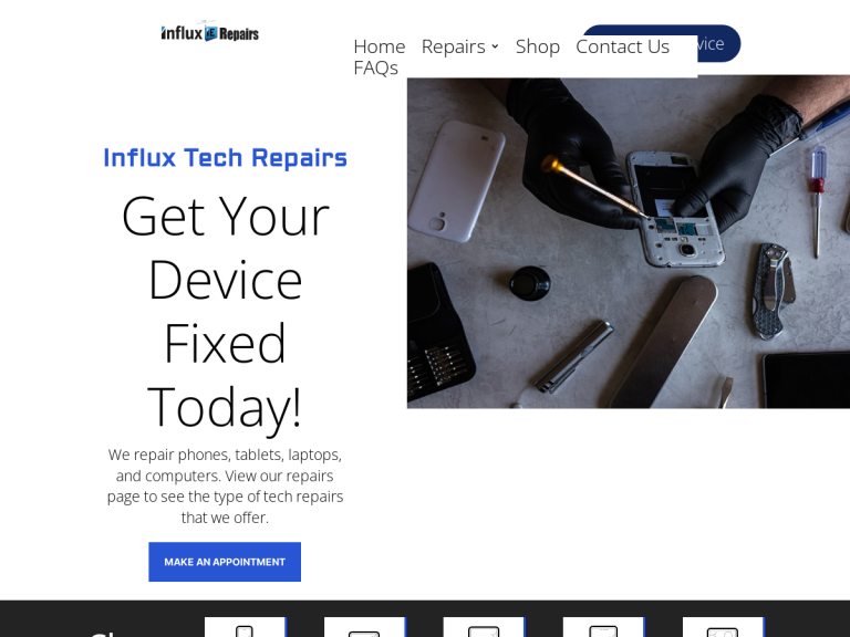 Tech Repairs template preview