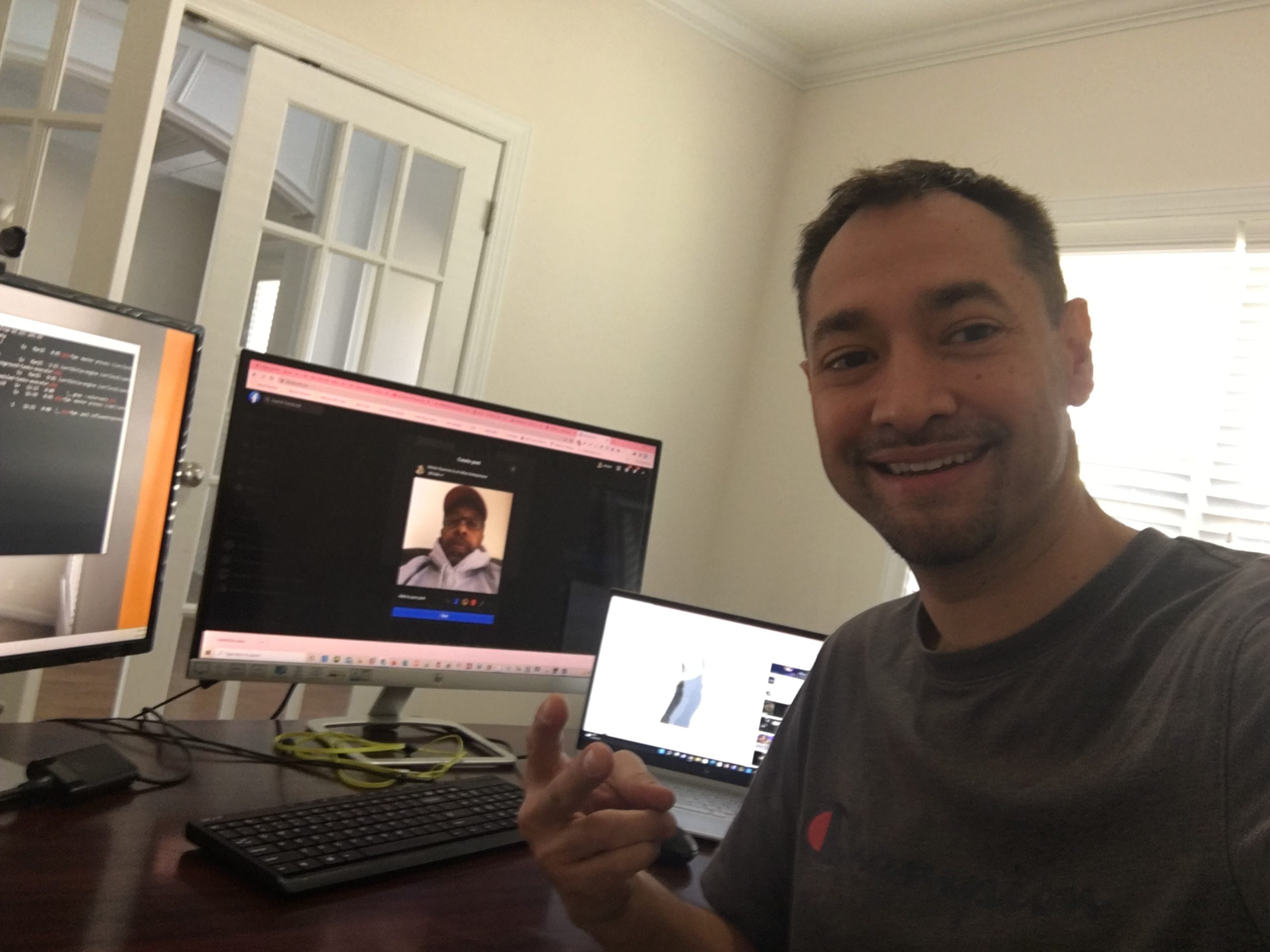 Hector Guerrero at his digital workspace