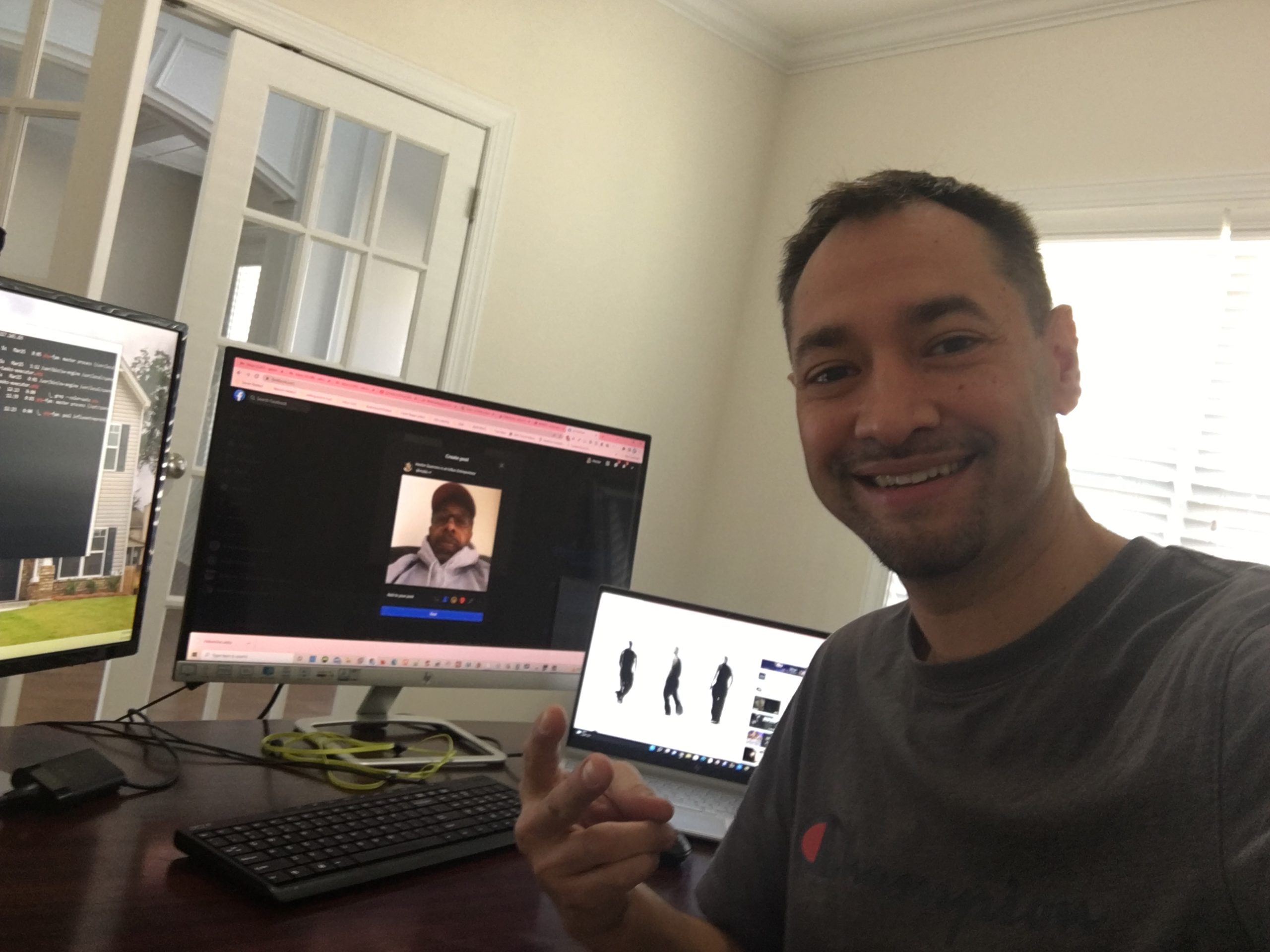 Hector Guerrero at his workspace